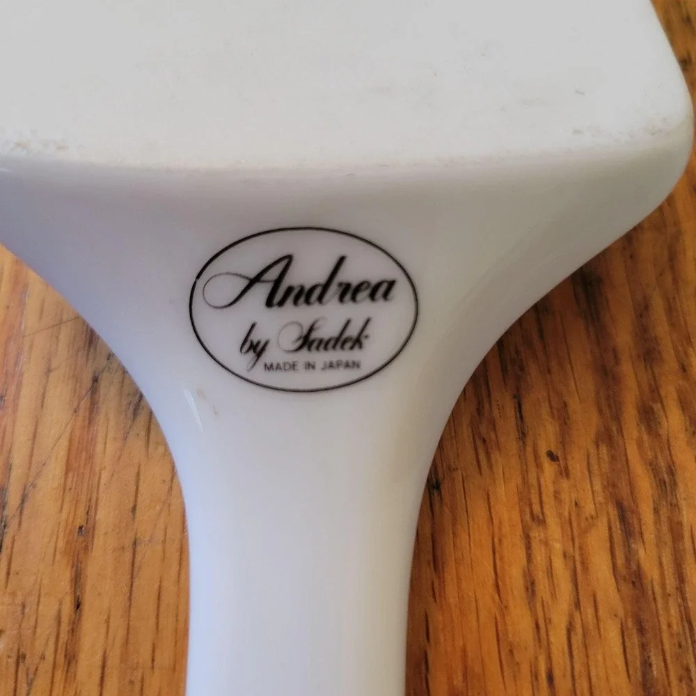Vintage Andrea By Sadek Floral Porcelain Cake Server Made In Japan Staging Kitch